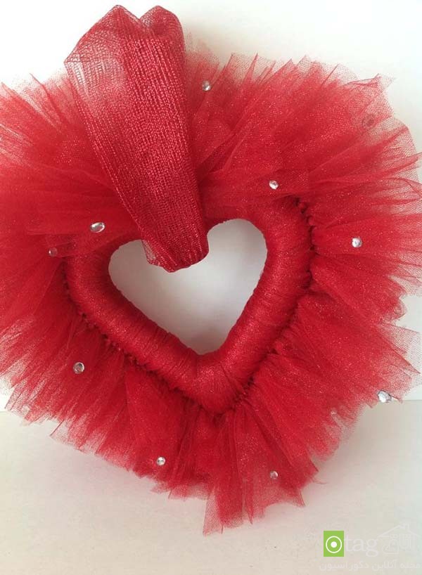 Colorful Valentines Day wreath design ideas 14 مدل های جدید حلقه گل و آویزهای دکوری مناسب روز عشاق