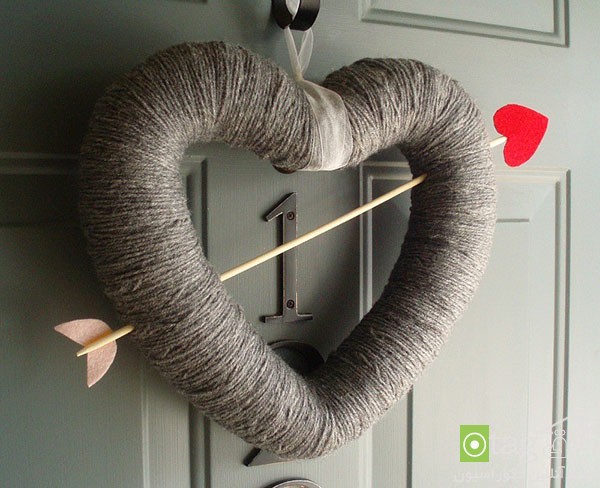 Colorful Valentines Day wreath design ideas 3 مدل های جدید حلقه گل و آویزهای دکوری مناسب روز عشاق