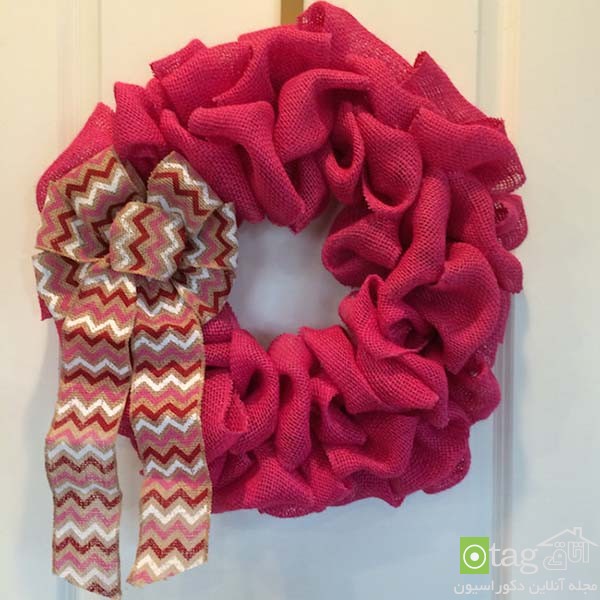 Colorful Valentines Day wreath design ideas 4 مدل های جدید حلقه گل و آویزهای دکوری مناسب روز عشاق