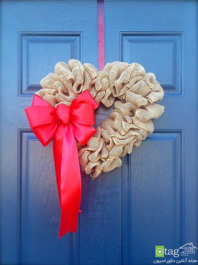 Colorful Valentines Day wreath design ideas 6 مدل های جدید حلقه گل و آویزهای دکوری مناسب روز عشاق